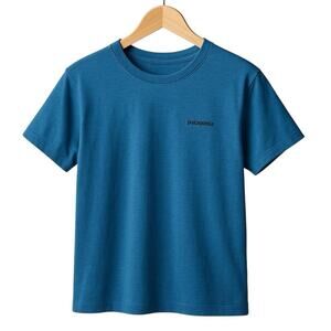 PATAGONIA Women’s Sz L  P-6 LOGO RESPONSIBILI-TEE  Short Sleeve Blue